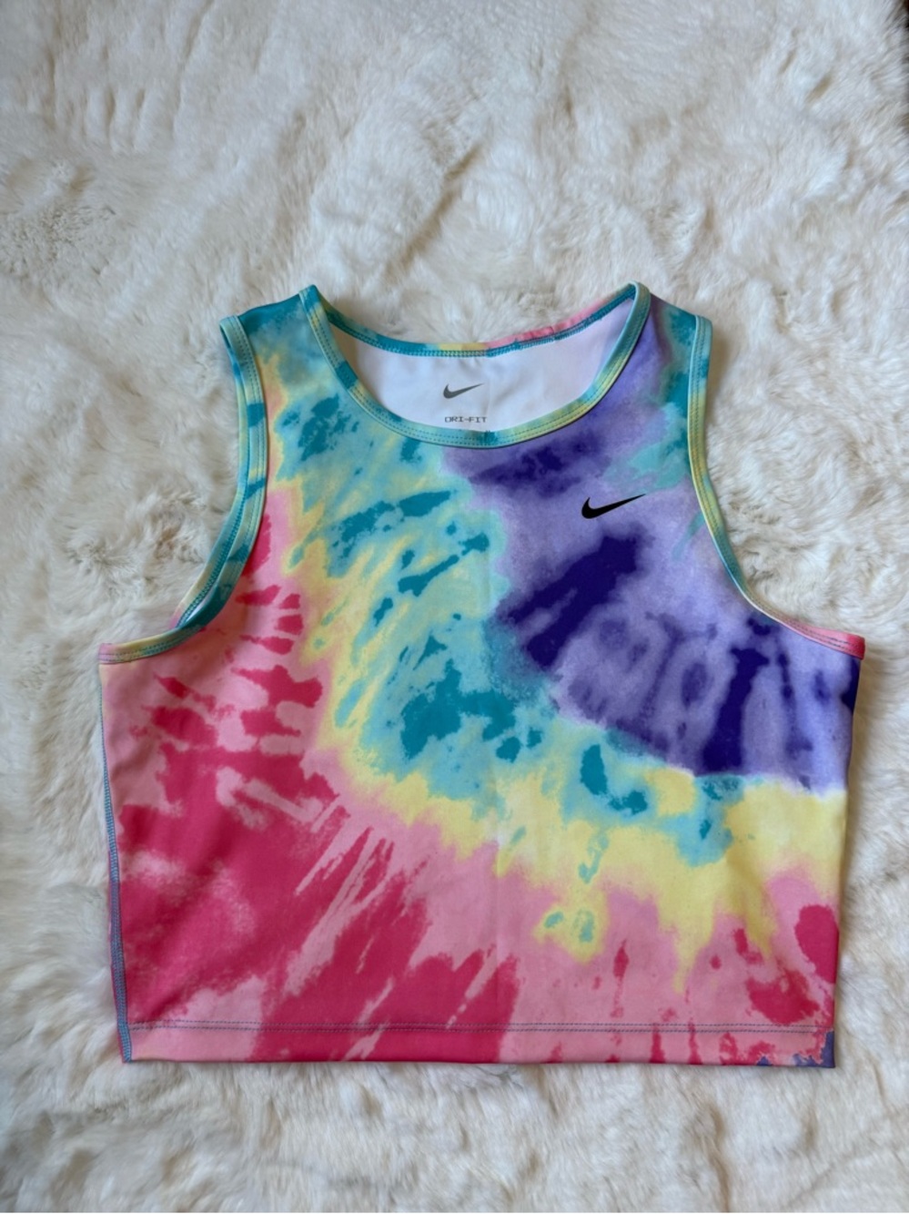 Nike Tie-Dye Crop Tank Top - Multicolor